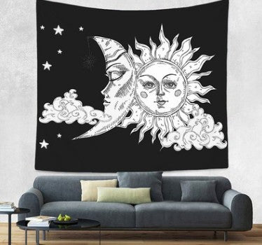 KTX-828755 Bohemian Wind Tapestry Wall Hanging - Soft Polyester Fiber, Two Sizes Available