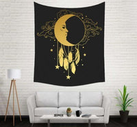 HKM-828755 Bohemian Wind Tapestry Wall Hanging - Soft Polyester Fiber, Two Sizes Available