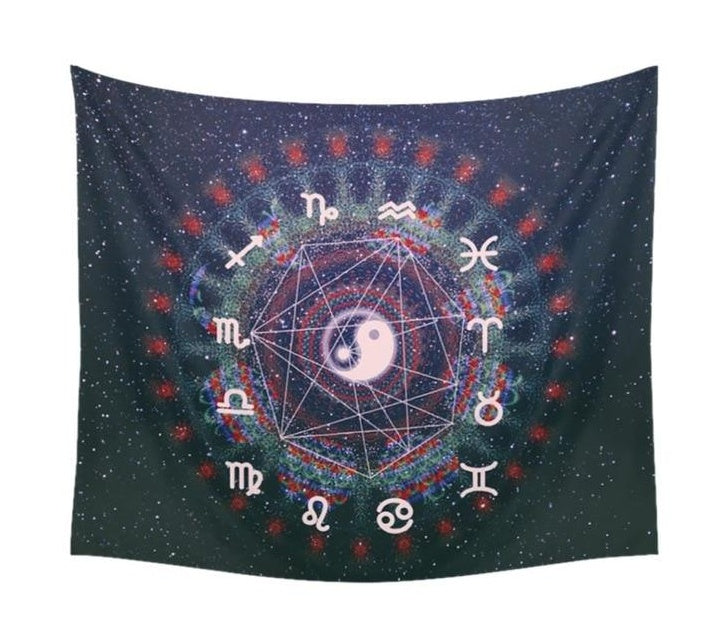 KTX-828755 Bohemian Wind Tapestry Wall Hanging - Soft Polyester Fiber, Two Sizes Available