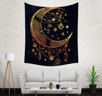 HKM-828755 Bohemian Wind Tapestry Wall Hanging - Soft Polyester Fiber, Two Sizes Available