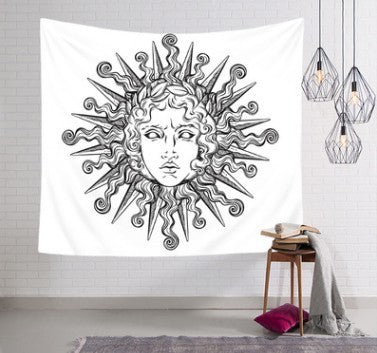 KTX-828755 Bohemian Wind Tapestry Wall Hanging - Soft Polyester Fiber, Two Sizes Available