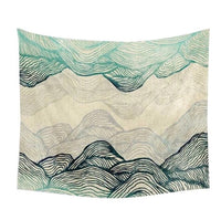 HKM-828755 Dreamland Mountains Polyester Tapestry – Vibrant Scenic Wall Hanging for Home Decor