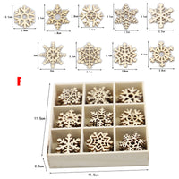 HKM-828819 Rustic Wooden Christmas Tree Pendant Ornament for Crafting and Decoration