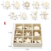 HKM-828819 Rustic Wooden Christmas Tree Pendant Ornament for Crafting and Decoration