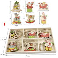 HKM-828819 Rustic Wooden Christmas Tree Pendant Ornament for Crafting and Decoration