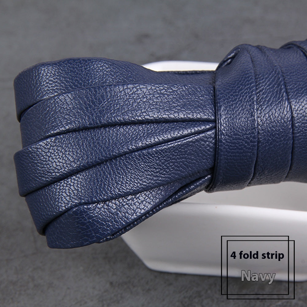 HKM-828883 Four-Fold Layering Environmental Protection Sheepskin Leather Rope in Assorted Colors