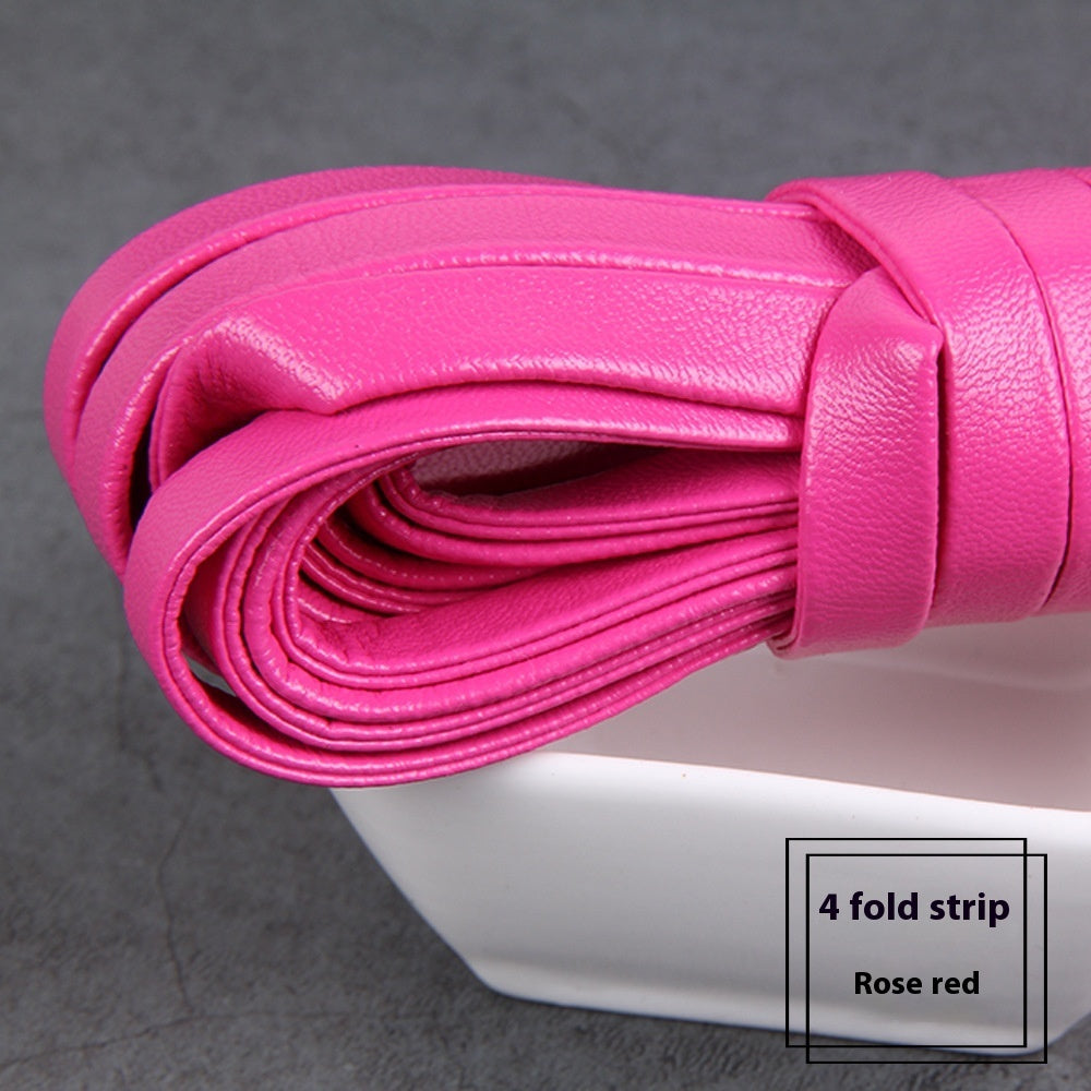 HKM-828883 Four-Fold Layering Environmental Protection Sheepskin Leather Rope in Assorted Colors