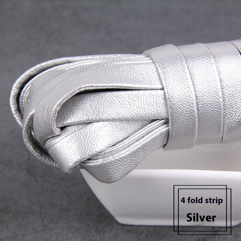 HKM-828883 Four-Fold Layering Environmental Protection Sheepskin Leather Rope in Assorted Colors