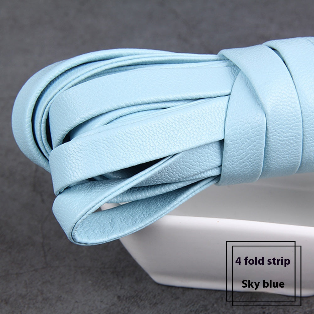 HKM-828883 Four-Fold Layering Environmental Protection Sheepskin Leather Rope in Assorted Colors