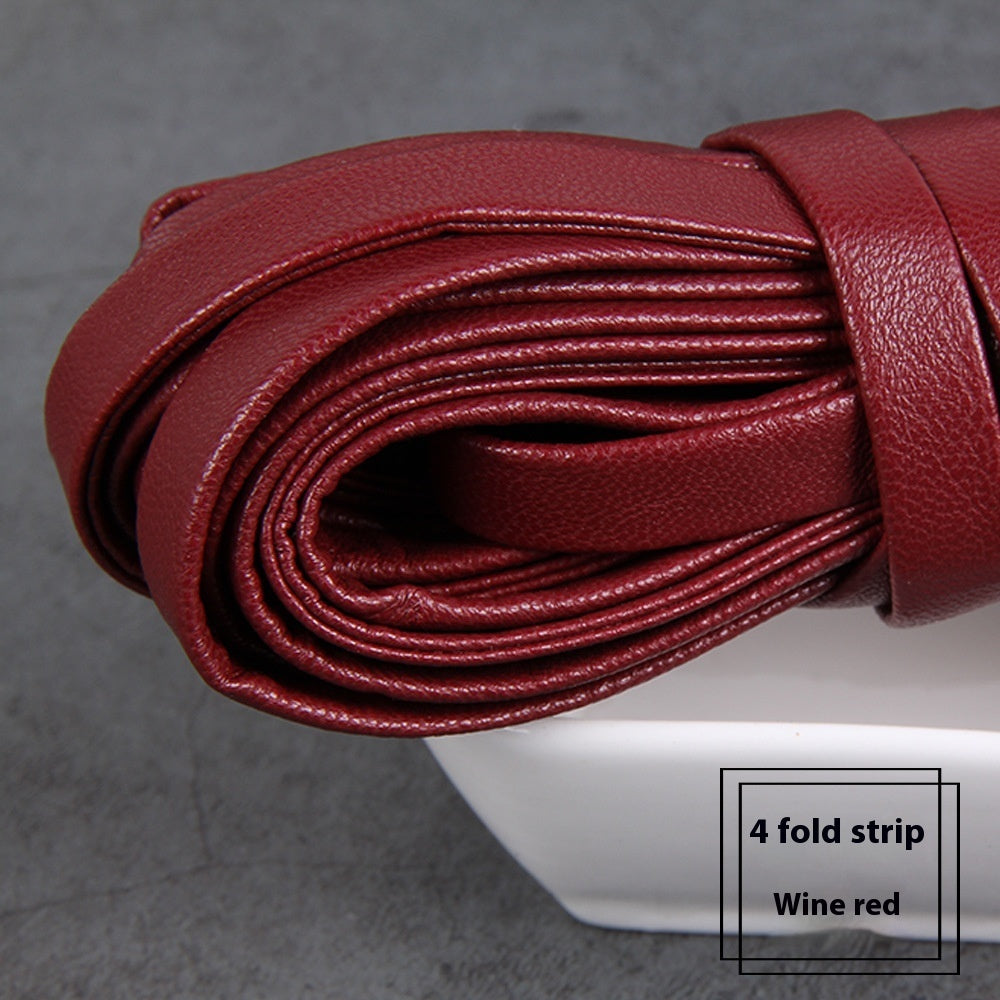 HKM-828883 Four-Fold Layering Environmental Protection Sheepskin Leather Rope in Assorted Colors