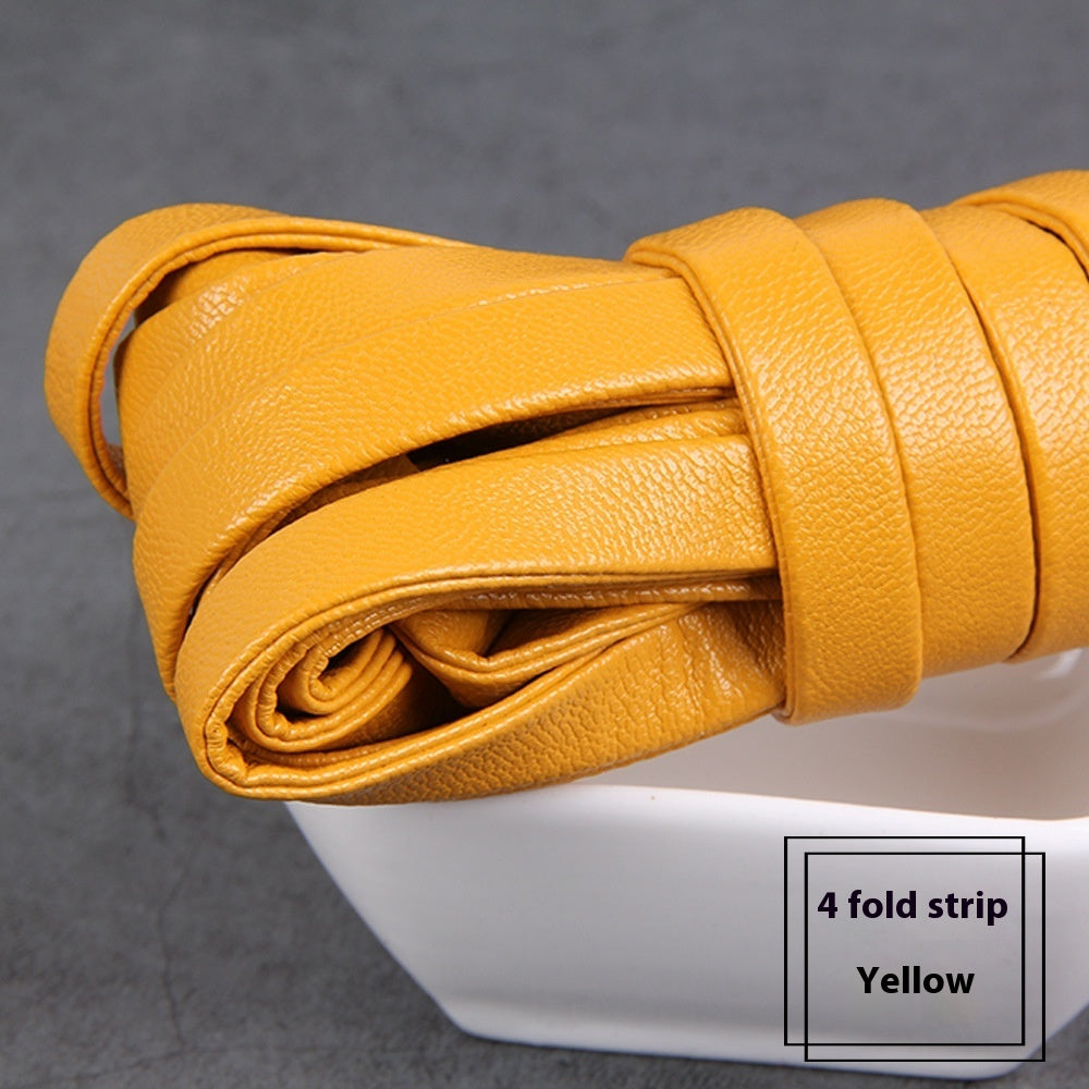 HKM-828883 Four-Fold Layering Environmental Protection Sheepskin Leather Rope in Assorted Colors