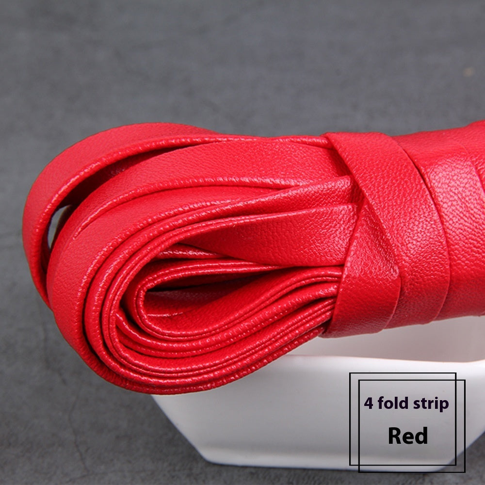 HKM-828883 Four-Fold Layering Environmental Protection Sheepskin Leather Rope in Assorted Colors