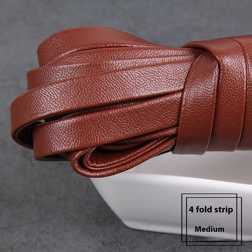 HKM-828883 Four-Fold Layering Environmental Protection Sheepskin Leather Rope in Assorted Colors