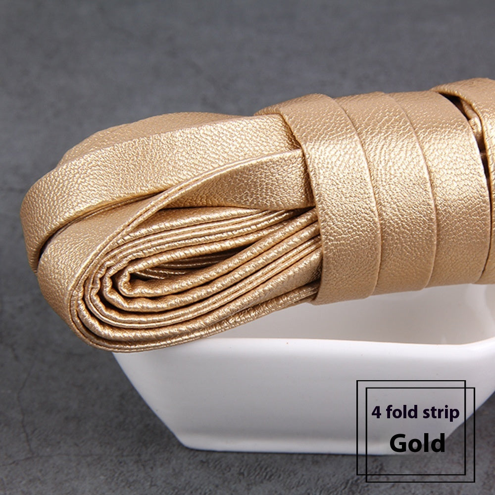 HKM-828883 Four-Fold Layering Environmental Protection Sheepskin Leather Rope in Assorted Colors