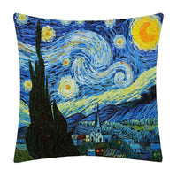 HKM-828883 Painted Cartoon Linen Pillowcase with PP Cotton Filling for Cozy Decor
