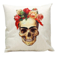 HKM-828883 Painted Cartoon Linen Pillowcase with PP Cotton Filling for Cozy Decor