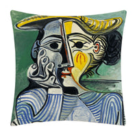 HKM-828883 Painted Cartoon Linen Pillowcase with PP Cotton Filling for Cozy Decor