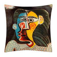 HKM-828883 Painted Cartoon Linen Pillowcase with PP Cotton Filling for Cozy Decor
