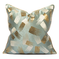 HKM-829011 Light Blue Green Luxury Sofa Pillow Cases - 30x50cm, 45x45cm, 50x50cm, PP Cotton
