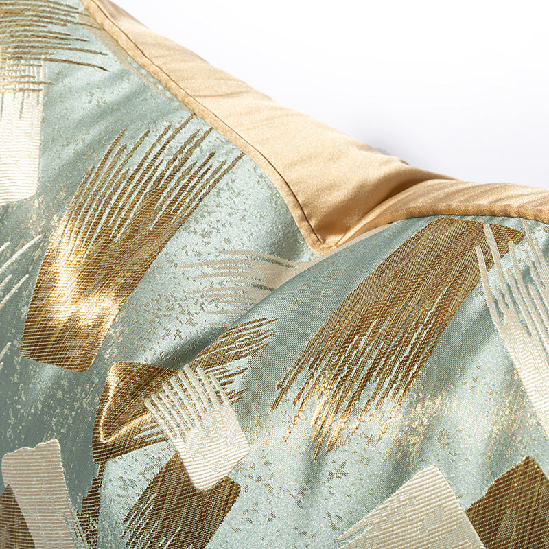 HKM-829011 Light Blue Green Luxury Sofa Pillow Cases - 30x50cm, 45x45cm, 50x50cm, PP Cotton