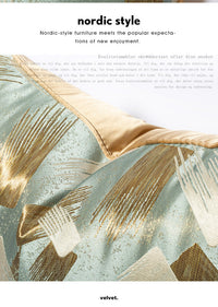 HKM-829011 Light Blue Green Luxury Sofa Pillow Cases - 30x50cm, 45x45cm, 50x50cm, PP Cotton