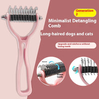 HKM-829139 Dual-Sided Pet Grooming Comb for Dogs and Cats – Knot Cutter & Shedding Tool in Various Colors