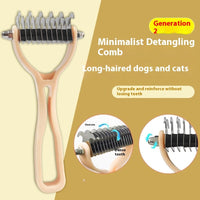 HKM-829139 Dual-Sided Pet Grooming Comb for Dogs and Cats – Knot Cutter & Shedding Tool in Various Colors