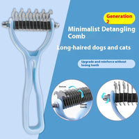 HKM-829139 Dual-Sided Pet Grooming Comb for Dogs and Cats – Knot Cutter & Shedding Tool in Various Colors