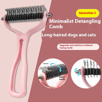 HKM-829139 Dual-Sided Pet Grooming Comb for Dogs and Cats – Knot Cutter & Shedding Tool in Various Colors