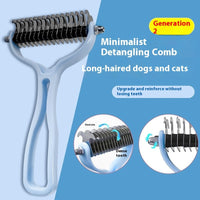 HKM-829139 Dual-Sided Pet Grooming Comb for Dogs and Cats – Knot Cutter & Shedding Tool in Various Colors