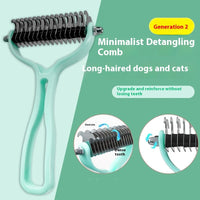 HKM-829139 Dual-Sided Pet Grooming Comb for Dogs and Cats – Knot Cutter & Shedding Tool in Various Colors