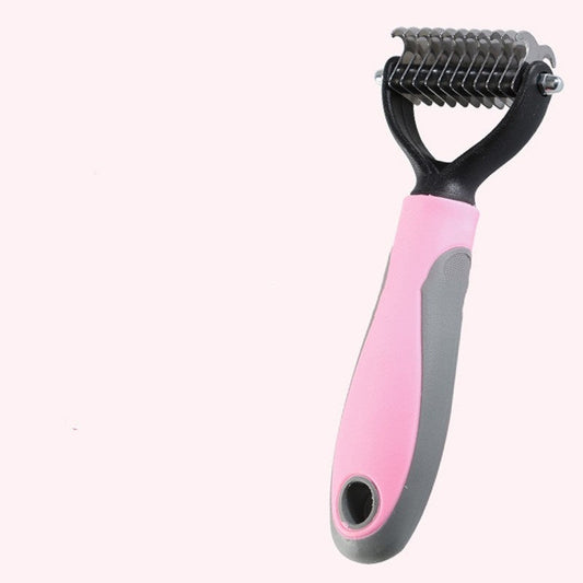 HKM-829139 Dual-Sided Pet Grooming Comb for Dogs and Cats – Knot Cutter & Shedding Tool in Various Colors