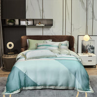 HKM-829203 Tencel Four-Piece Bedding Set with Floral Embroidery for 1.8m Beds