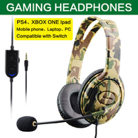 HKM-829267 Camouflage Gaming Headset with 50mm Speaker and Omnidirectional Microphone