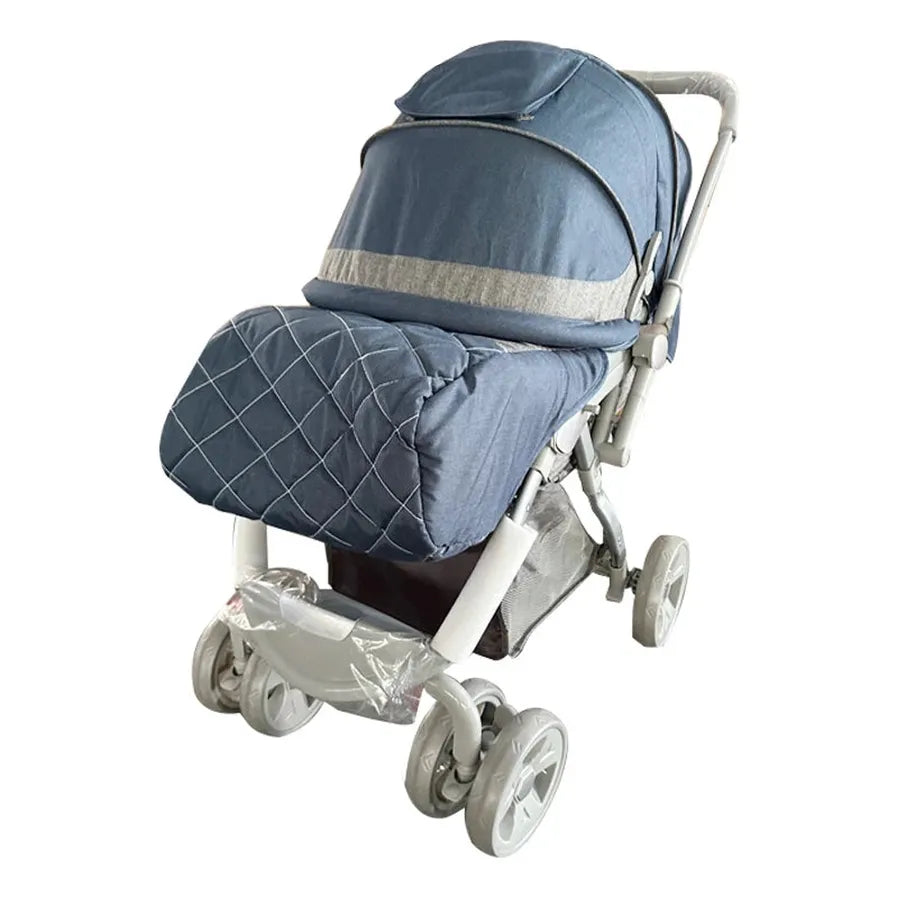 KTX-829395 3-in-1 Foldable Baby Pram with Iron and Metal Frame for Ages 0-3 Years, Includes Foot Covers