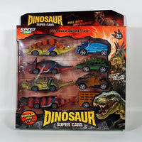 HKM-829459 Dinosaur Pull Back Toy Car - Mini Realistic Dino Inertial Vehicle for Kids