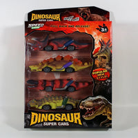 HKM-829459 Dinosaur Pull Back Toy Car - Mini Realistic Dino Inertial Vehicle for Kids