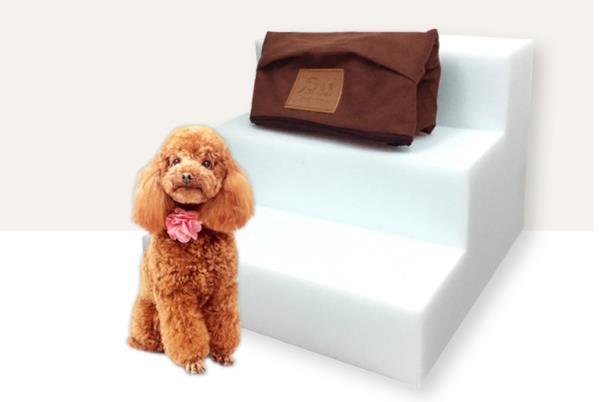 HKM-829715 Pet Stair Ladder for Dogs - Soft Steps for Small and Older Pets to Access Furniture and Heights