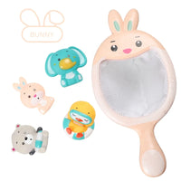HKM-829779 Colorful Animal Bath Toy Set with Fishing Net – Interactive Water Spraying Fun for Toddlers and Kids