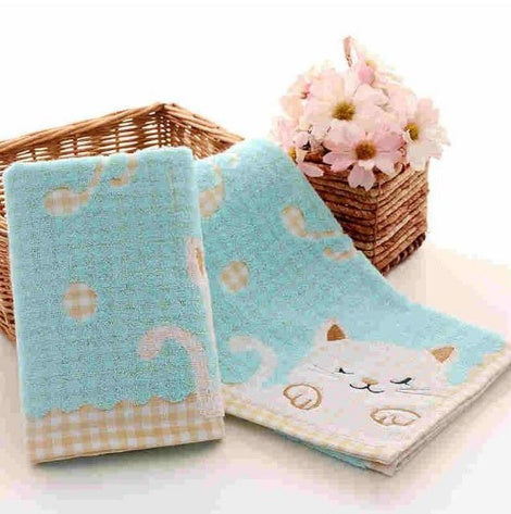 KTX-829779 Cotton Kitty Hand Towels – Cute and Absorbent Bathroom Essential