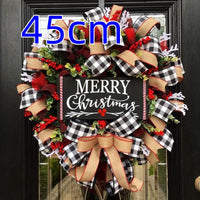 HKM-829971 Christmas Decorative Bow Garland - Cloth Craft in 25cm & 38cm Sizes