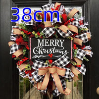 HKM-829971 Christmas Decorative Bow Garland - Cloth Craft in 25cm & 38cm Sizes