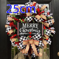 HKM-829971 Christmas Decorative Bow Garland - Cloth Craft in 25cm & 38cm Sizes