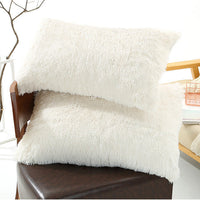 HKM-830035 Winter Warm Fluffy Long Plush and Velvet Pillow Case - 50x70cm Options Available