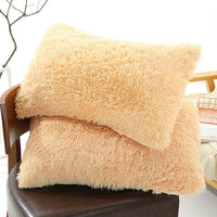 HKM-830035 Winter Warm Fluffy Long Plush and Velvet Pillow Case - 50x70cm Options Available