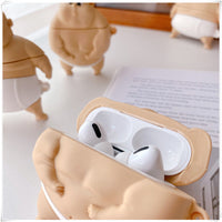 HKM-830099 Cute Fat Man Earphone Cover Compatible with iPhone Models - PVC Charging Case with Hook