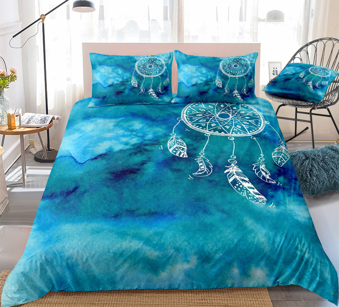 HKM-830163 Dream Catcher Digital Printing Three-Piece Quilt Cover Set in Modern Style