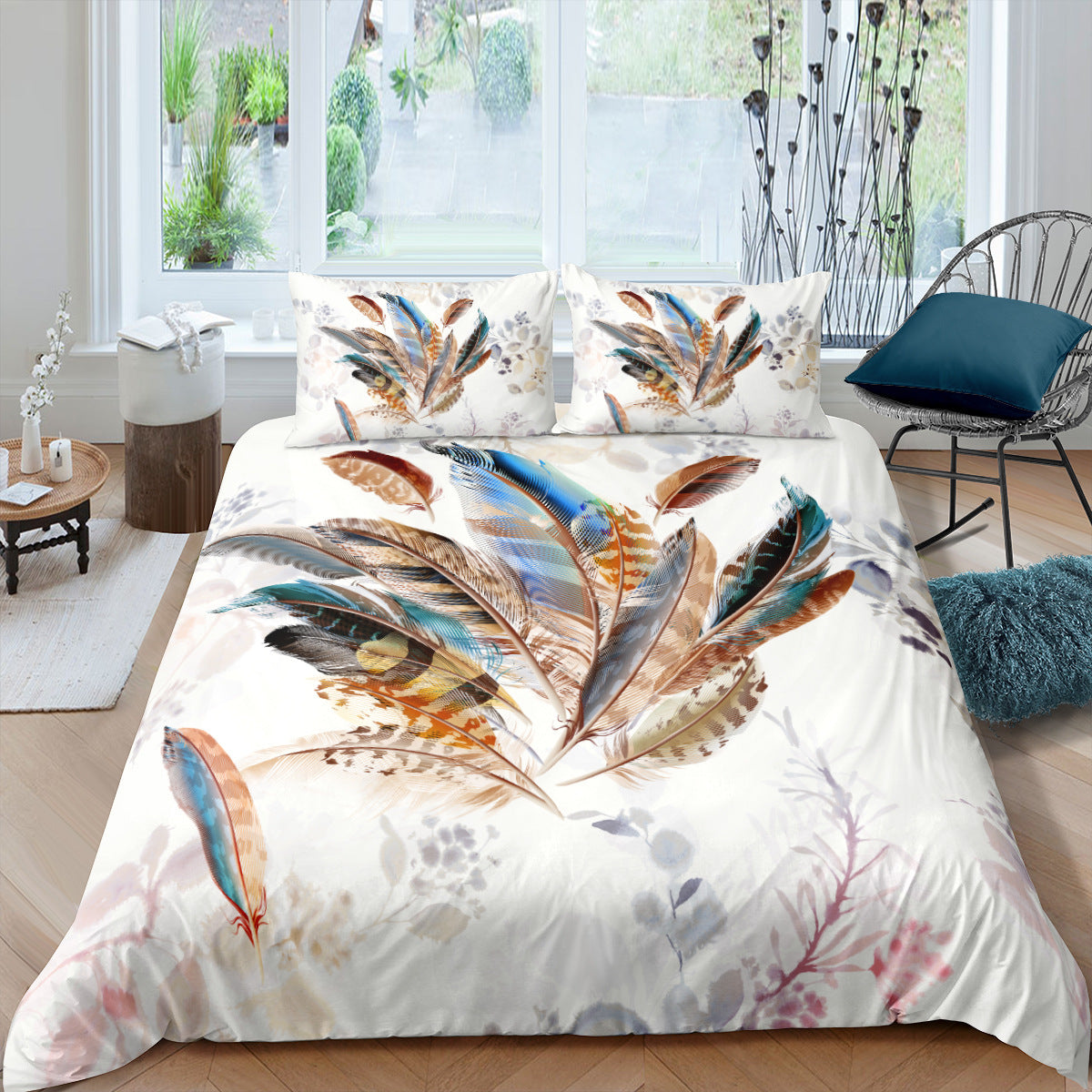 HKM-830163 Dream Catcher Digital Printing Three-Piece Quilt Cover Set in Modern Style