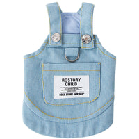 HKM-830163 Light or Dark Blue Denim Suspender Skirt for Small Dogs