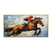 HKM-830291 Handmade Oil Painting of Sports Themes on Canvas - Unique Wall Art for Living Room and Home Decor